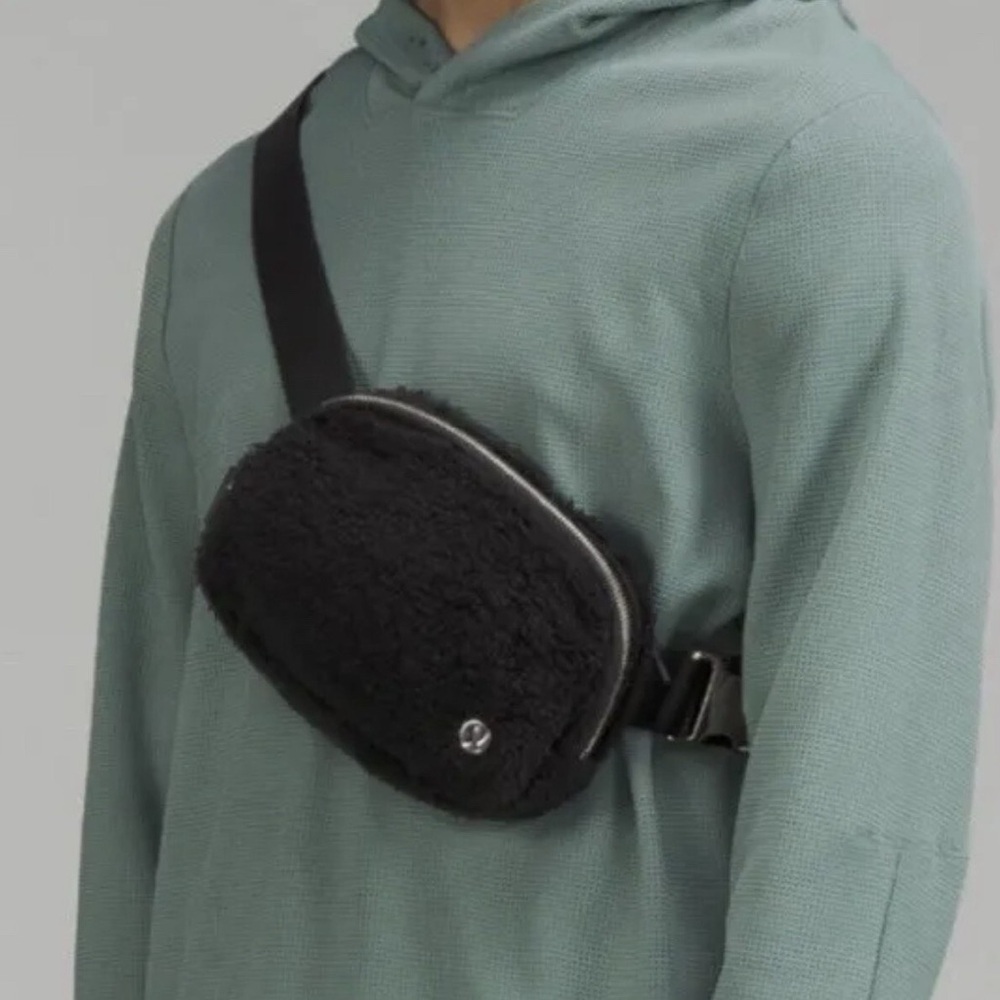 Lululemon Black Fleece Sherpa Crossbody Bag